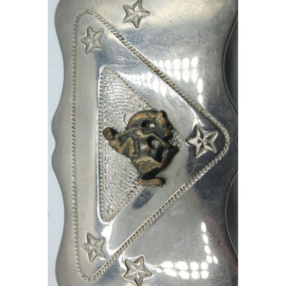 Vintage Chambers Western Cowboy Dress Belt Buckle Fits 1” Belt Made in USA - Picture 5 of 8